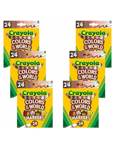 Marcadores Crayola Colores del Mundo - 144 tonos de piel