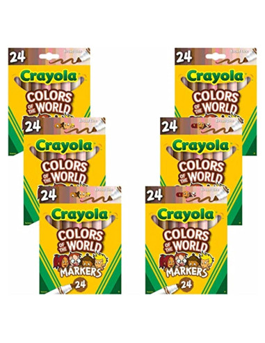 Marcadores Crayola Colores del Mundo - 144 tonos de piel