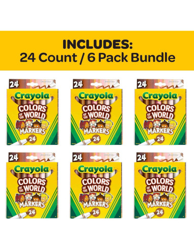 Marcadores Crayola Colores del Mundo - 144 tonos de piel