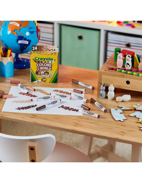 Marcadores Crayola Colores del Mundo - 144 tonos de piel