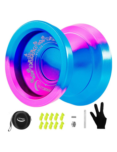 Yoyo WATIEOBOO Profesional Doble Función 68g Azul Rosa
