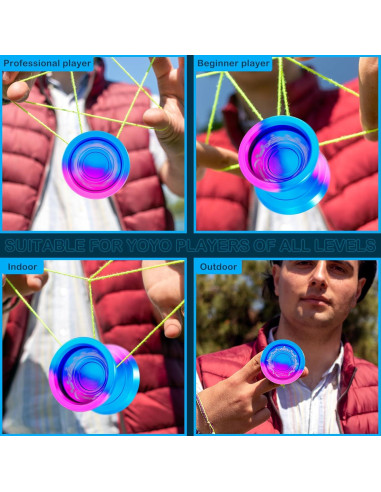 Yoyo WATIEOBOO Profesional Doble Función 68g Azul Rosa