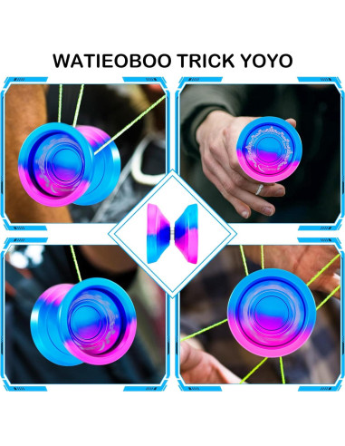 Yoyo WATIEOBOO Profesional Doble Función 68g Azul Rosa
