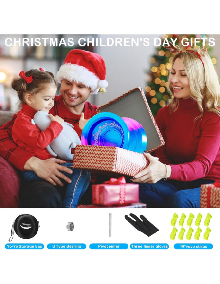 Yoyo WATIEOBOO Profesional Doble Función 68g Azul Rosa