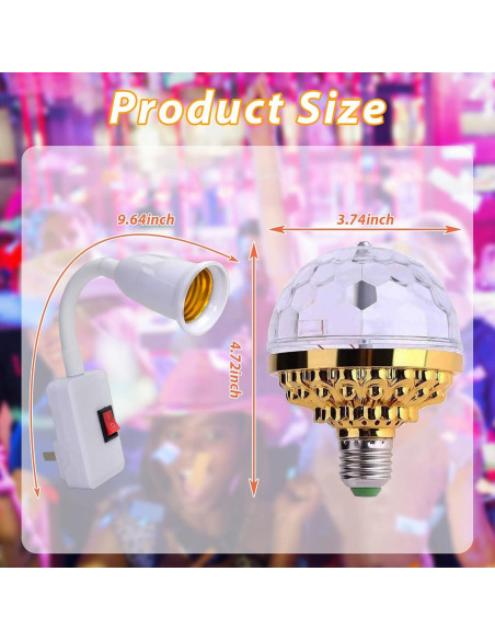 Paquete de 4 luces disco LED MIKWOAB DSK-4G RGB enchufables