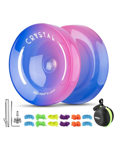Yoyo MAGICYOYO K2 Crystal para Niños Principiantes - Azul Rosa