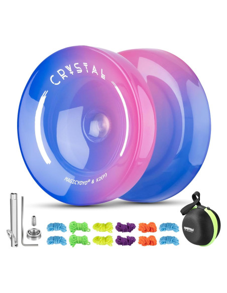 Yoyo MAGICYOYO K2 Crystal para Niños Principiantes - Azul Rosa