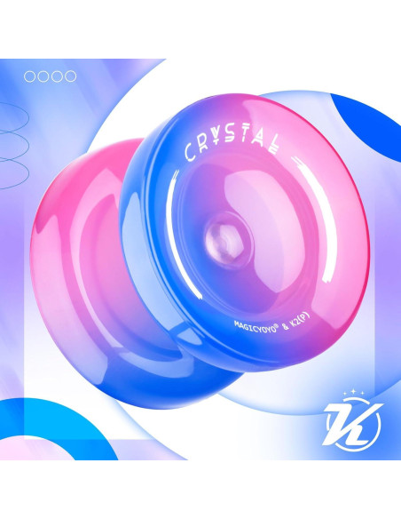 Yoyo MAGICYOYO K2 Crystal para Niños Principiantes - Azul Rosa