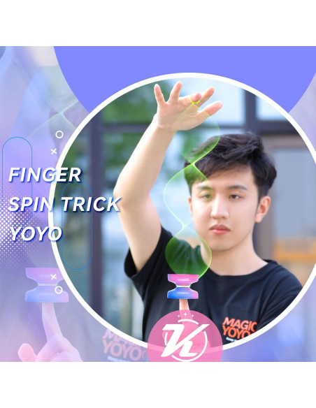 Yoyo MAGICYOYO K2 Crystal para Niños Principiantes - Azul Rosa