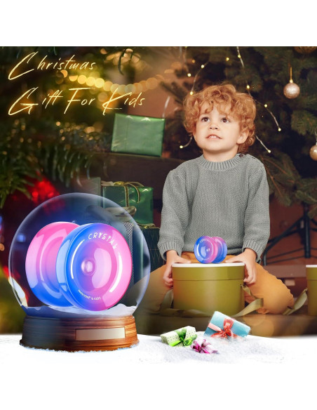 Yoyo MAGICYOYO K2 Crystal para Niños Principiantes - Azul Rosa