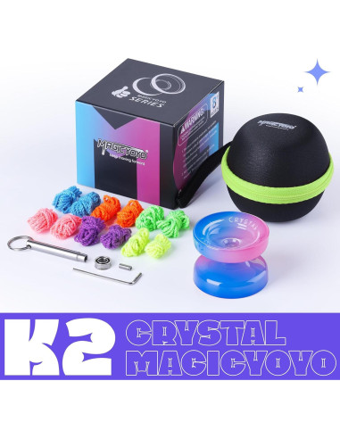 Yoyo MAGICYOYO K2 Crystal para Niños Principiantes - Azul Rosa