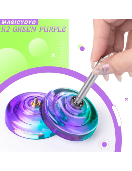 Yoyo MAGICYOYO K2 Verde Púrpura Responsivo y No Responsivo