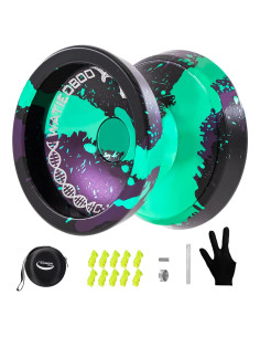 Yoyo Profesional WATIEOBOO para Niños y Adultos - Negro Verde Púrpura