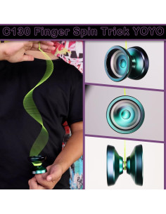 Yoyo Profesional WATIEOBOO para Niños y Adultos - Negro Verde Púrpura 2