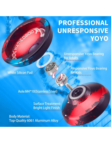 Yoyo Profesional WATIEOBOO C130 para Niños 8-12 Años