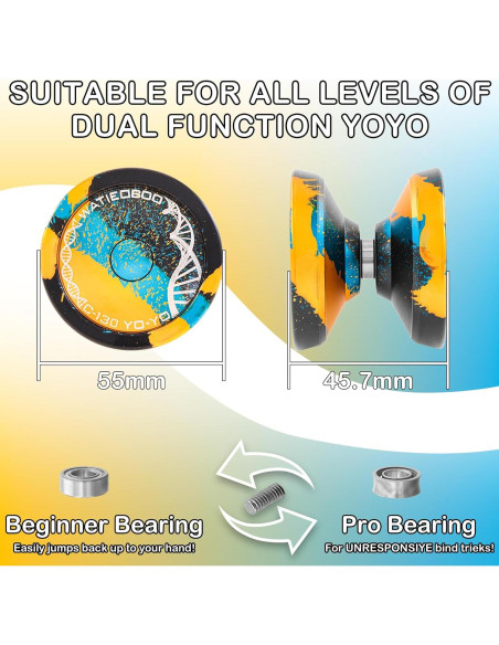 Yoyo Profesional WATIEOBOO para Niños y Adultos - Accesorios