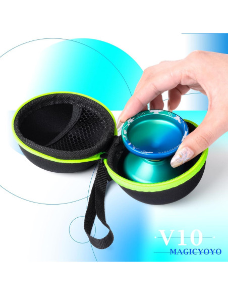 Yoyo Profesional MAGICYOYO V10 Doble Propósito Azul Verde