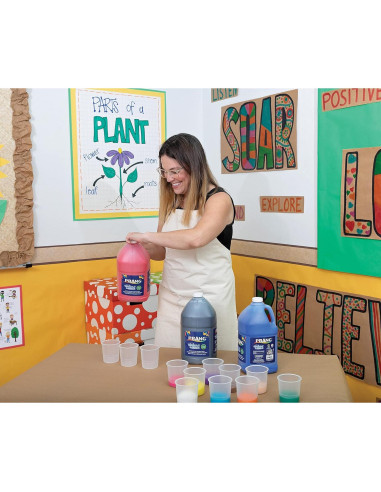 Pintura Tempera Lavable Prang 3,79 L Blanca No Tóxica