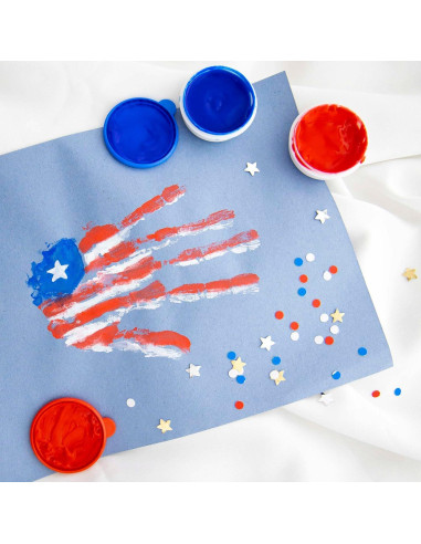 Juego de Pintura con Dedos BAZIC 160ml No Tóxica 4 Colores