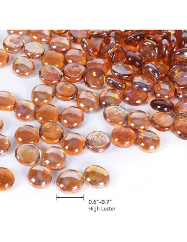 Perlas de Vidrio Ámbar Ausluru 2,27 kg para Decoración