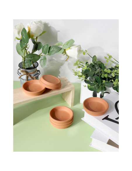 Platillos de Terracota Vensovo 3" para Macetas - 12 Pcs