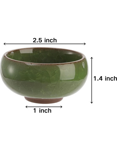 TOPZEA 16 Mini Macetas de Cerámica para Suculentas 6.35 cm