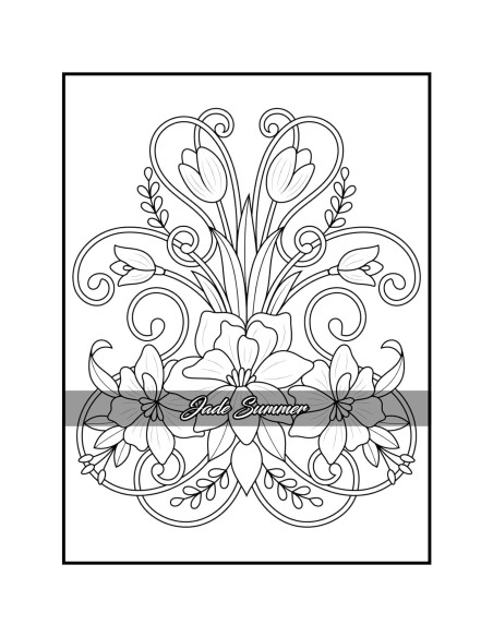 100 Flowers: An Adult Coloring Book with Bouquets, Wreaths, Swirls, Patterns, Decorations, Inspirational Designs, and Much More!