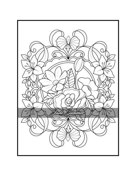 100 Flowers: An Adult Coloring Book with Bouquets, Wreaths, Swirls, Patterns, Decorations, Inspirational Designs, and Much More!