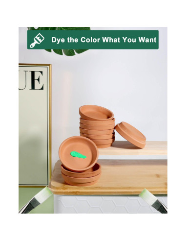 Platillos de Terracota Vensovo 3" para Macetas - 12 Pcs