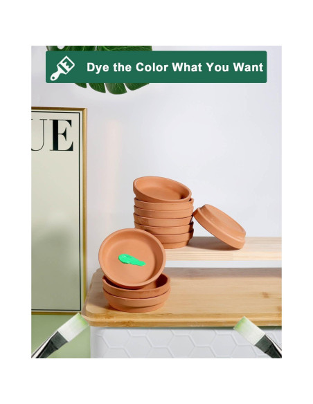 Platillos de Terracota Vensovo 3" para Macetas - 12 Pcs