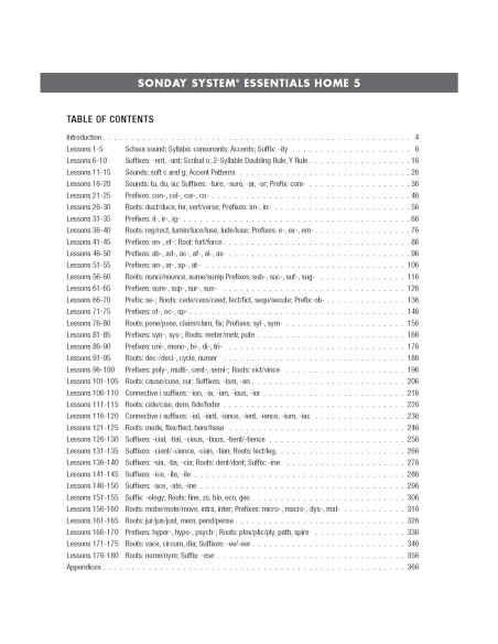 Grade 5 Sonday Systems Essential Home