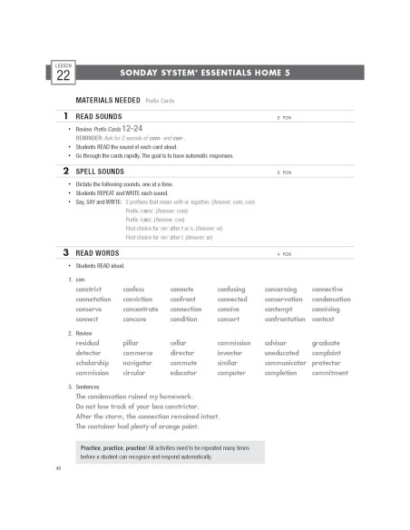 Grade 5 Sonday Systems Essential Home