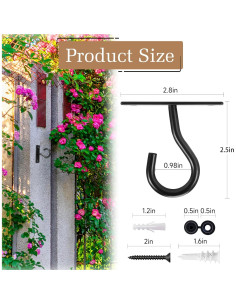 Ganchos de Techo AnDock para Colgar Plantas - 2 Paquete 50kg 2