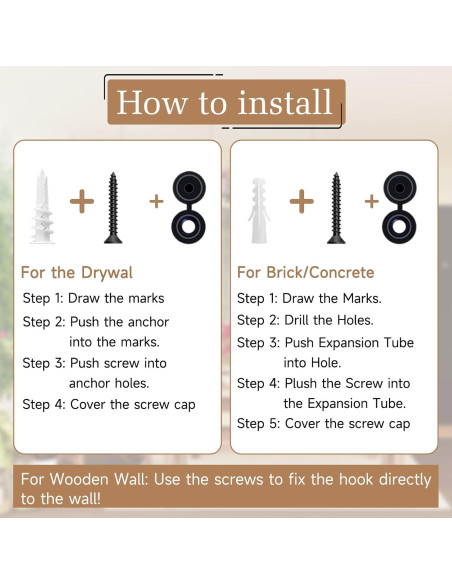 Ganchos de Techo AnDock para Colgar Plantas - 2 Paquete 50kg