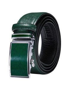 Cinturón de Ratchet Barry.Wang Cuero Genuino Verde 2.86cm