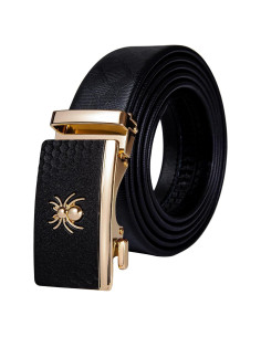 Cinturón de Ratchet Barry.Wang Cuero Genuino Hebilla Automática