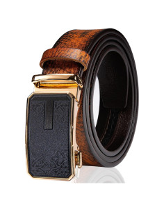 Cinturón de Ratchet Barry.Wang Cuero Genuino Negro 2.86cm