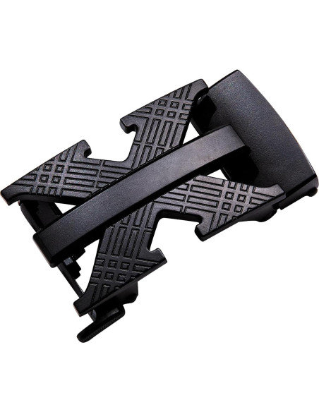 Cinturón Ratchet Barry.Wang Cuero Genuino Gris 2.86 cm