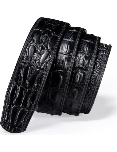 Cinturón Ratchet Barry.Wang Cuero Genuino Gris 2.86 cm