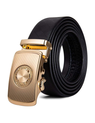 Cinturón Ratchet Barry.Wang Cuero Genuino 2.86cm Ajustable