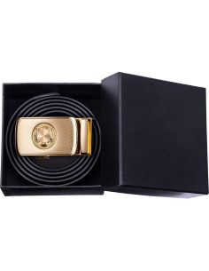 Cinturón Ratchet Barry.Wang Cuero Genuino 2.86cm Ajustable 2