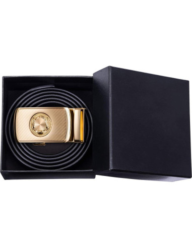 Cinturón Ratchet Barry.Wang Cuero Genuino 2.86cm Ajustable