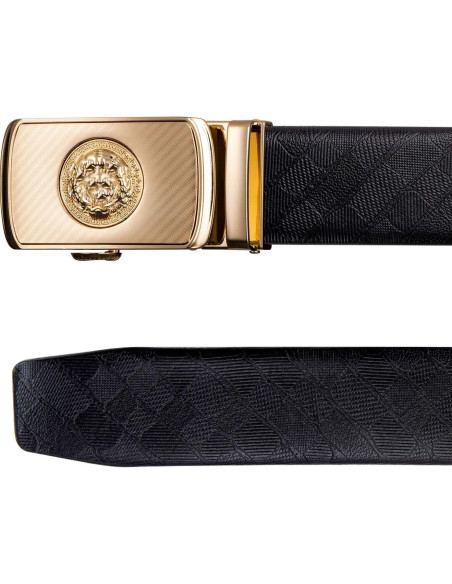 Cinturón Ratchet Barry.Wang Cuero Genuino 2.86cm Ajustable