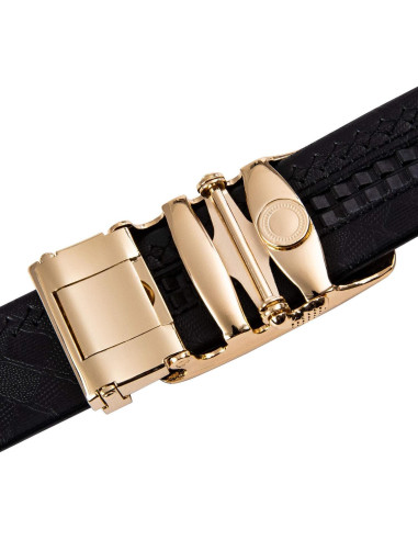 Cinturón Ratchet Barry.Wang Cuero Genuino 2.86cm Ajustable