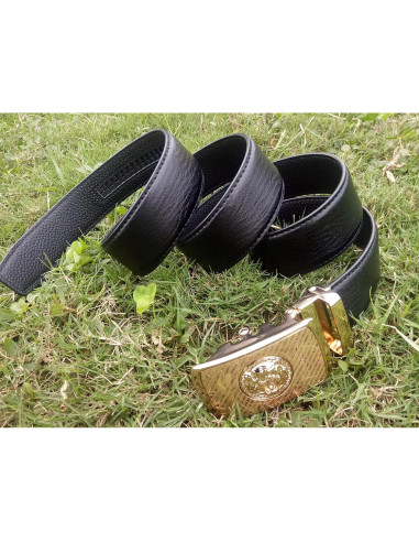 Cinturón Ratchet Barry.Wang Cuero Genuino 2.86cm Ajustable