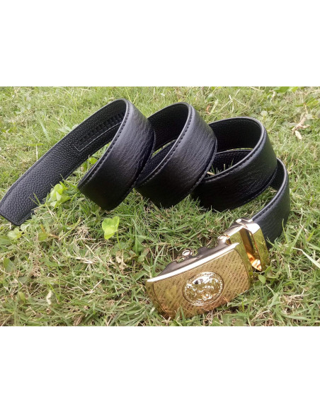 Cinturón Ratchet Barry.Wang Cuero Genuino 2.86cm Ajustable