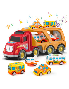 Veslier Juguete de Camión 5 en 1 con Autos para Niños