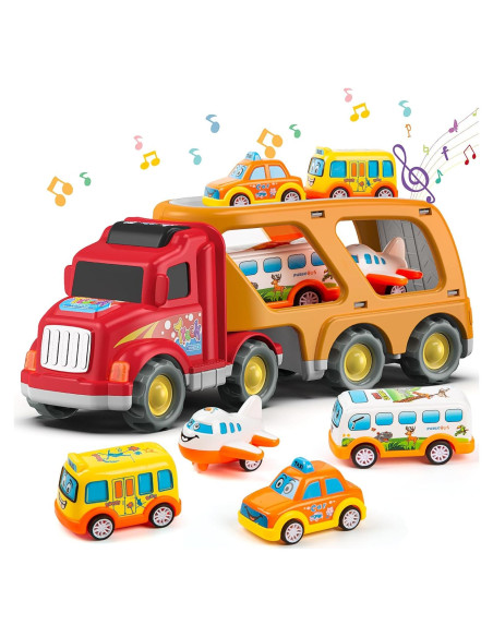 Veslier Juguete de Camión 5 en 1 con Autos para Niños