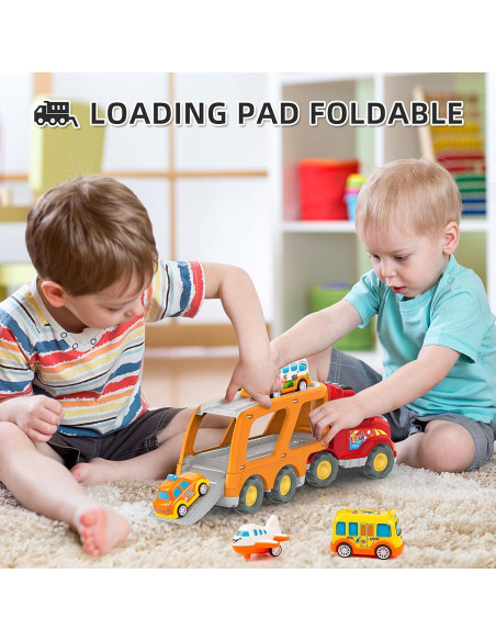 Veslier Juguete de Camión 5 en 1 con Autos para Niños