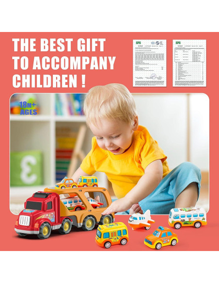 Veslier Juguete de Camión 5 en 1 con Autos para Niños